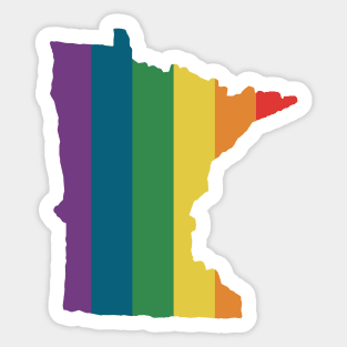 Minnesota State Rainbow Sticker